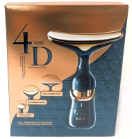 New KDJ 4D Multidimensional Skin Lifting, Firming & Facial Massage Instrument with 3 Interchangeable Heads