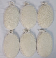 New - Lishi Organic Exfoliating Loofah Sponges for Deep Body Scrubbing , 6-Pack