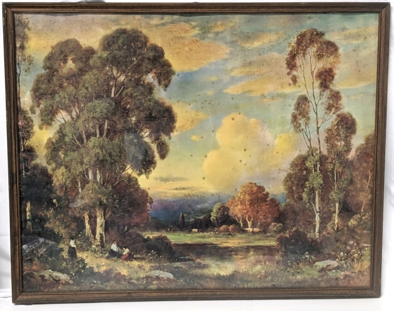 Very Old Framed Presumed Alexis Matthew Podchernikoff Print | 29" x 23"