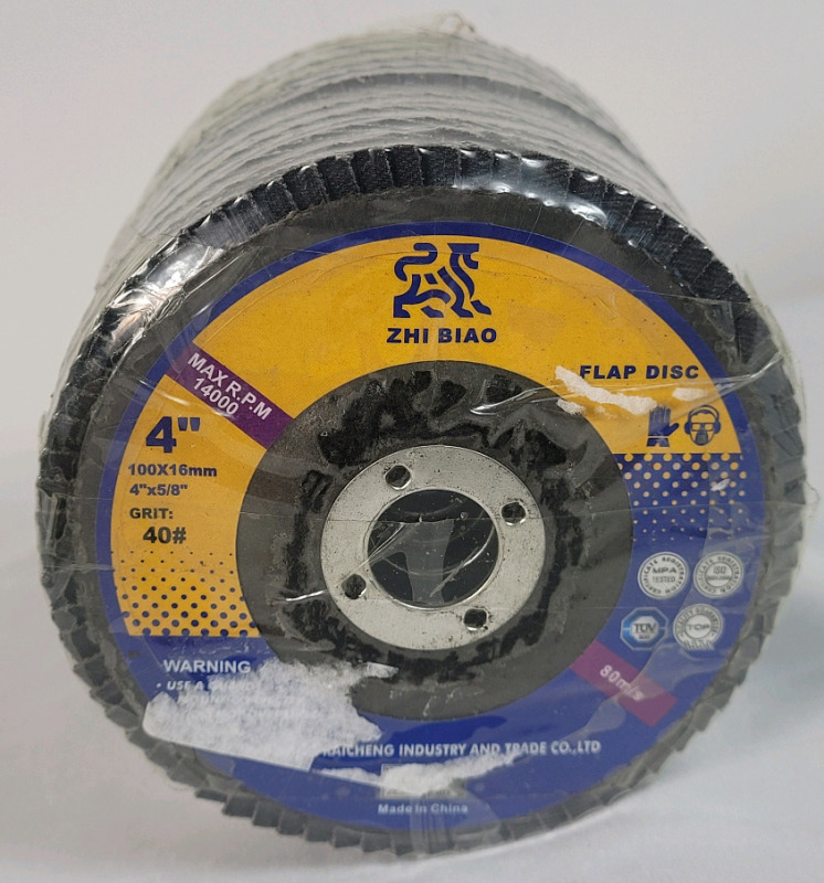 New - 10-Pack 4" Aluminum Oxide Flap Wheel Discs .