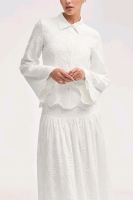 New Ladies Size Large | Veiled Halima White Eyelet Top