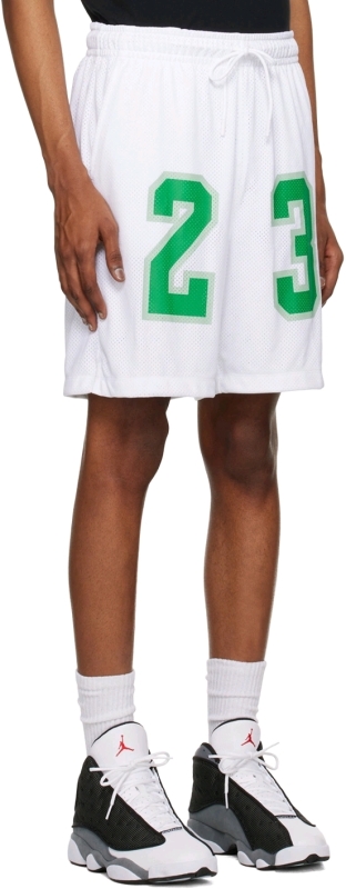 New Size XL | NIKE Jordan White Mesh Printed Shorts