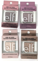 4 New E.L.F. Fine as Fleck Sheet Glitter Eyeshadow Toppers: Straight Fire, Pop Off Pink, White Hot, Champagne Showers | 2g ea