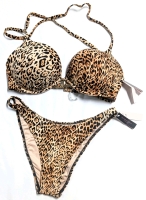 New Size Med / 38C | VICTORIA'S SECRET SWIM Full Coverage Leopard Print 2-Piece Push-Up Top Bikini Set | Over $80 Retail Value!
