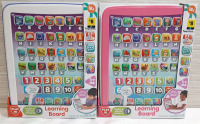 2 New Playgo Toys English & Spanish Speaking Learning Boards, Blue and Pink (10"x7&frac12;")