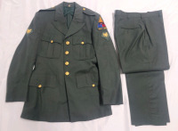 Vintage Military US ARMY ARMORED TROOPS Jacket & Pants . Jacket Size 38R & Pants 32&times;34 .