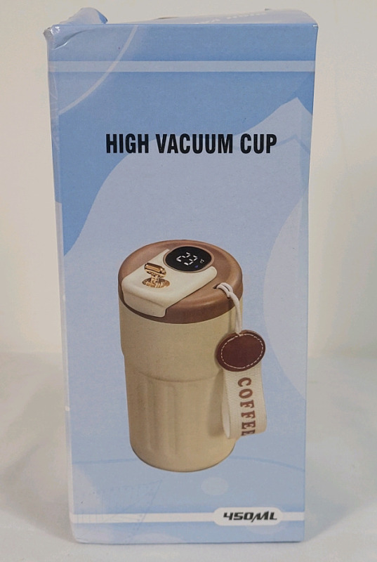 New - High Vacuum Coffee Thermos With Temperature Display . Coffee Fresh And Hot All Day Long . 450ml