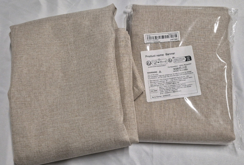 2 New Linen-Look Tablecloths For Rectangular Tables 56" x 102" ea
