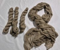 4 New Decorative Scarves - Brown
