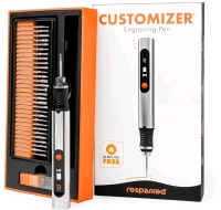 New Resparked Customizer Engraving Pen: Cordless & Portable for Artists & DIYers - Engrave 50+ Surfaces - Rechargeable - with 30 Bits & Mastery Guide + 5 Piece Bit Set Retails for $120