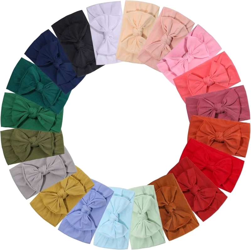 20 New Adorable Baby Bow Headbands | One Size Fits Most Babies