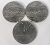 1973 - 1983 Canadian One Dollar Coins . 1973 &times;3 , 1982 &times;2 & 1983 . Six (6) Coins - 3