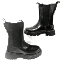 New Ladies Size 40 | Fashion PU Leather Chelsea Boots with Zippers at Back