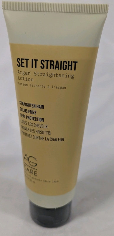 New AG Care. Set it Strait Argan Straighting Lotion. 148ml