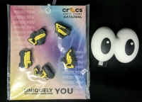 New CROCS Official Jibbitz | 5-Pack Construction Vehicles & Large 3D Cartoon Eyes | Largest 2.5" x 2"