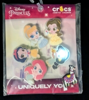New CROCS Official Jibbitz | 5-Pack Flashing Light DISNEY Princesses & Fancy Llama