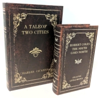 2 Great "Hidden Stash" Hardcover-Style Books : A Tale of Two Cities (9.75" Tall) & Robert Coles: The South Goes North (8" Tall)