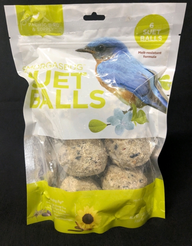 New Pacific Bird Supply SMORGASBUG Suet Balls for Wild Birds | 1lb / 6 Balls