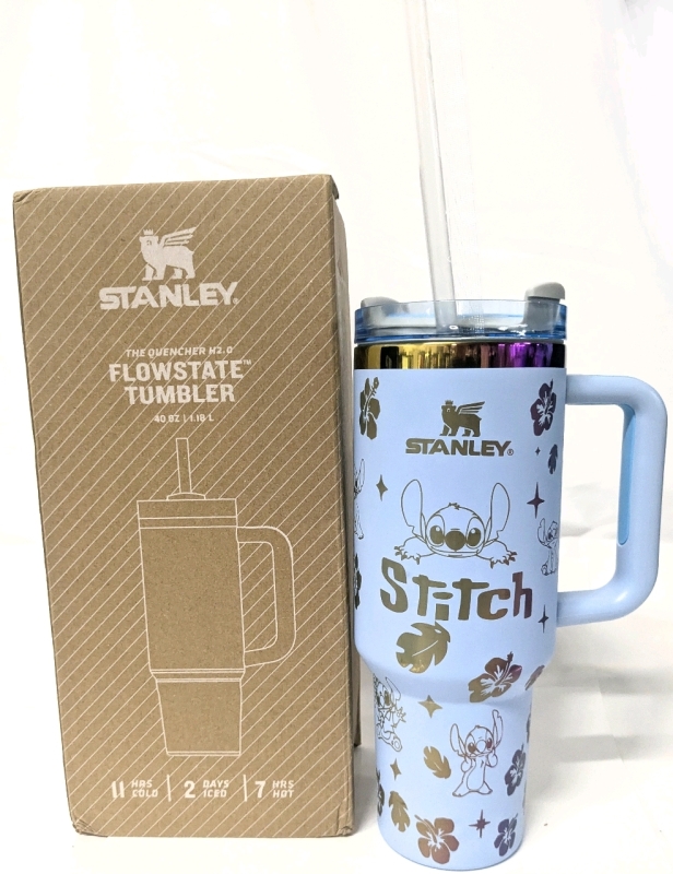 New Stanley x Disney's STITCH "The Quencher H2.0" Flowstate Tumbler (1.18L)
