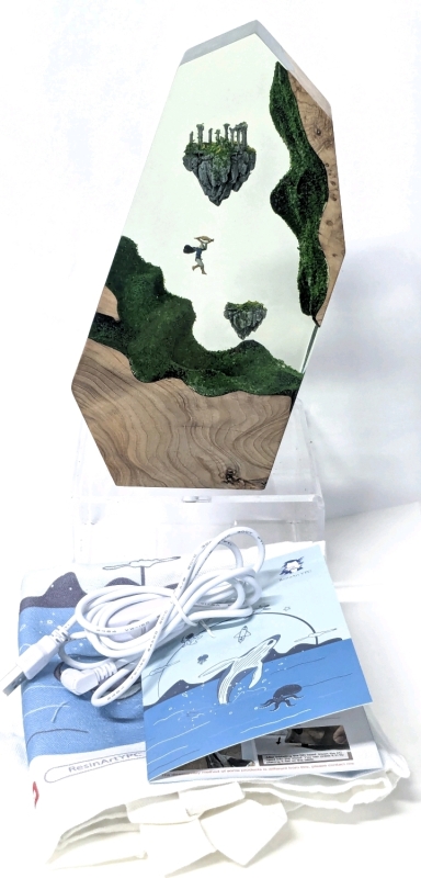 [As-Is] Neat ResinArt YPC Cedar Resin Legend of Zelda : Tears of the Kingdom Inspired Lamp | 9.4" Tall | With Tote Bag