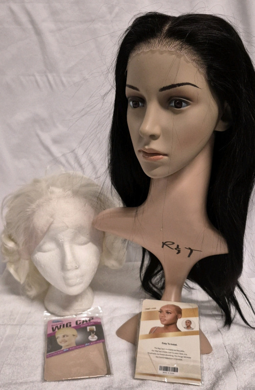 2 New Synthetic & Real Hair Wigs
