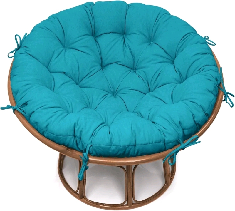 New Lokex Papasan Chair Cushion, Durable with 8 Ties - Sky Blue 44" Diameter Retails for $120 Cushion Only