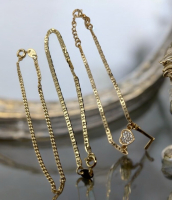 New 3 Piece 18KT Gold Filled Delicate Bracelets