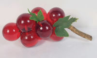 Vintage MCM Red Lucite Grapes .
