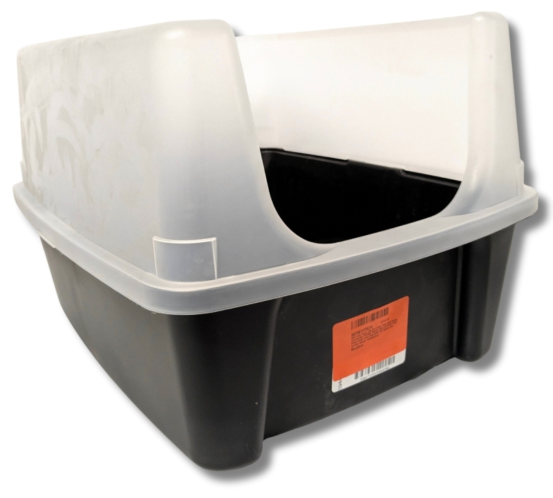 New IRIS USA Open-Top Kitty Litter Box with Spray/Scatter Shield | 14.5" x 18.5" x 12" Tall