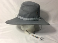 New Grey Felt Ultra Suede Hat with Tag On