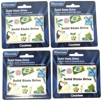 4 New CEAMERE 256GB SSD Solid State Drives CMSSDA for Desktop & Notebook Computers : Colorful Brazil Design | Sealed