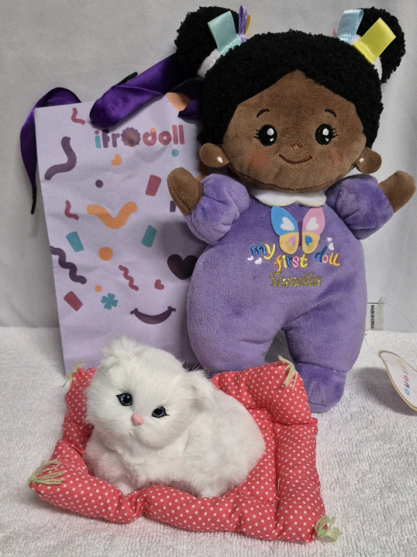 New Kid's Doll 10.5" Tall and Cat Meowing Toy