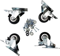 Gorilla Caster Galvanized Heavy Duty Plate Noise-Free Casters with Brake.