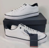 New - Tommy Hilfiger Logo Leather Low-Top Sneaker , Size Mens 8 / Womens 10 . Retail $120