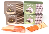 4 New Pairs MOODY Coloured Soft Contact Lenses (Non-Prescription) : Osmanthus Jello & Sakura Wagashi + 2 Sets Contact Lenses Cases | Over $100 Value!