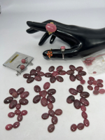 Vintage Canadian Rhodonite Findings plus Rings Earrings