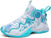 New Size 40 / M7 | Fun Vibrant Teal & White Basketball Sport Sneakers | Retails for Over $60!