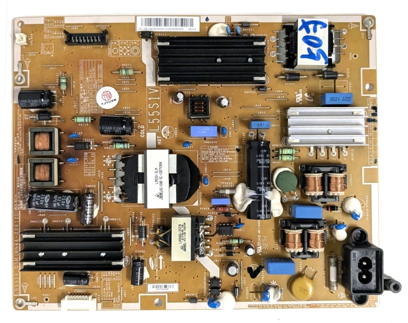 [As-Is] Samsung BN44-00612D (L55S1V_DSM) Power Supply Board For UN50F6300AFXZA UA55F6300 Computer Board | 9⅝ x 7.75"