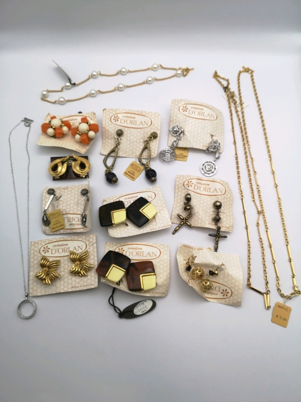 Vintage D'ORLAN Jewellery - Gold & Silver Tone Earrings & Necklaces