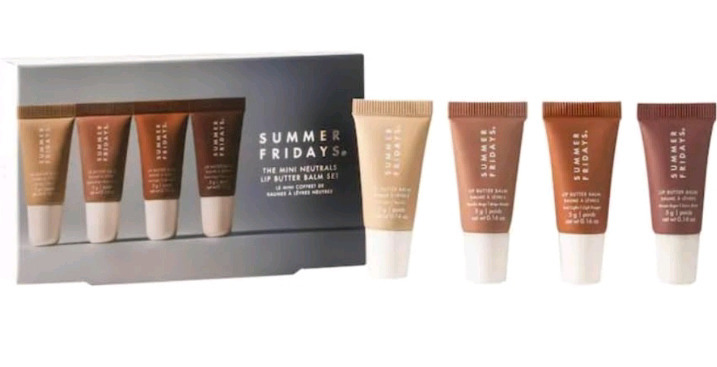 New | Summer Fridays The Mini Neutrals Lip Butter Balm Set | * Retails For $54.23 *