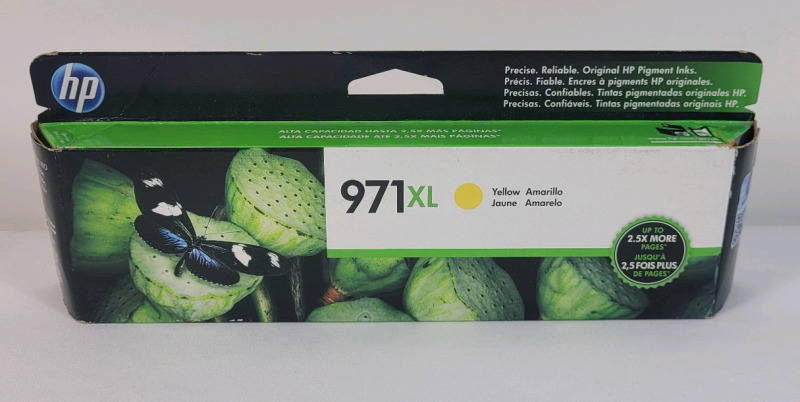 New - HP 971XL YELLOW Printer Ink for HP OfficeJet Pro Printer . Retail $200+