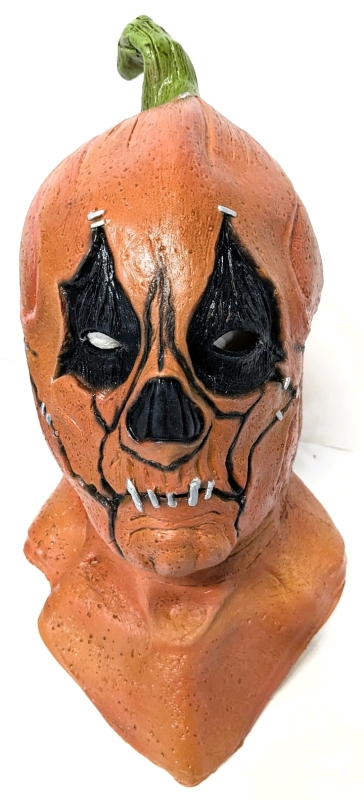 New REV Pumpkin Face Zombie Rubber Latex Halloween Mask | One Size Fits Most Adults | Retails for Over $50!