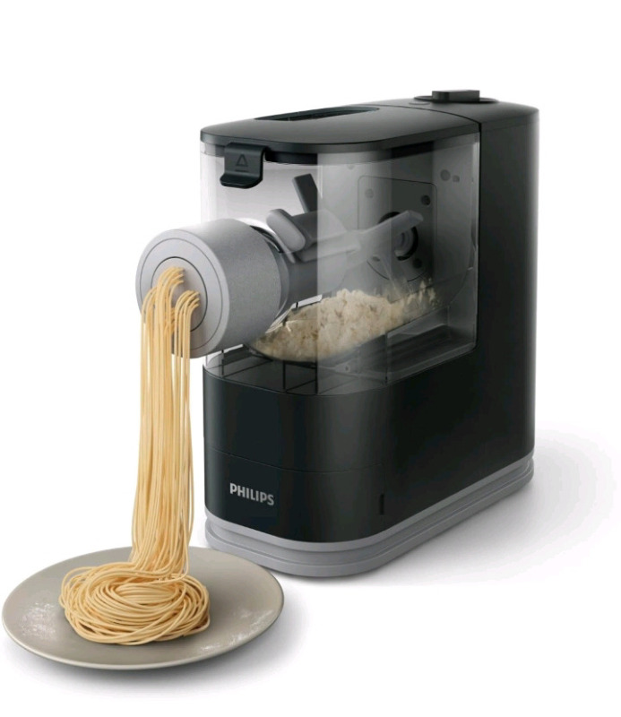 New | Philips Compact Pasta and Noodle Maker, Viva Collection, Comes with 3 Default Classic Pasta Shaping Discs