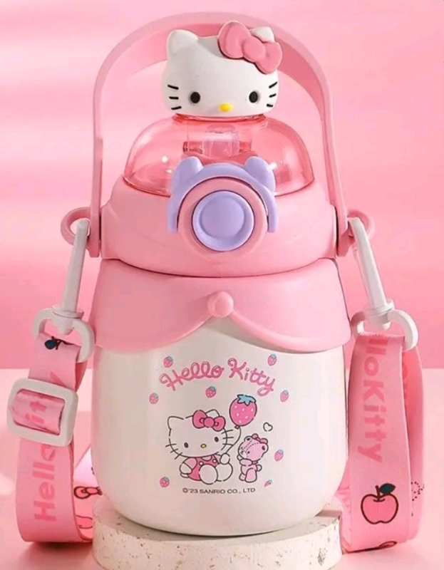 New Hello Kitty & Tiny Pink Children's Water bottle. 600ml Capacity.