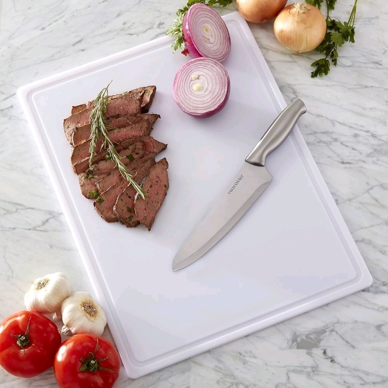 New Farberware Extra-Large Plastic Cutting Board with Perimeter Juice Groove, Dishwasher-Safe Kitchen Chopping Board, 15x19.9"