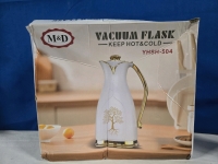 2 New | M&D Stainless Steel Vaccum Flasks 9" Tall | Keeps Hot & Cold