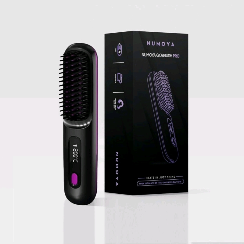 New Numoya Portable Straightener Brush - GoBrush PRO (BOGO) Model S7