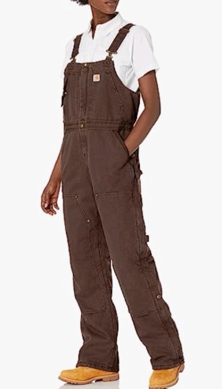 New Carhartt Women's Weathered Duck Wildwood Bib Overall sz XXL (20)