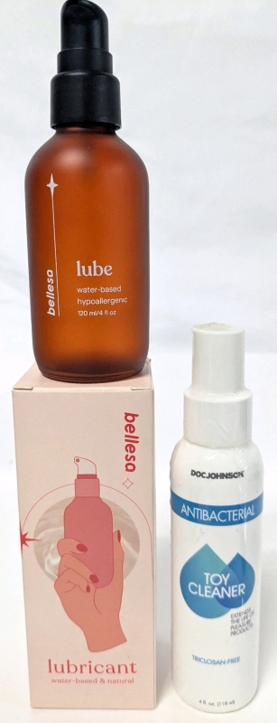 [Adults Only!] New Bellesea Waterbased Lubricant (120ml) & Past EXP: Doc Johnson Antibacterial Toy Cleaner (118ml)