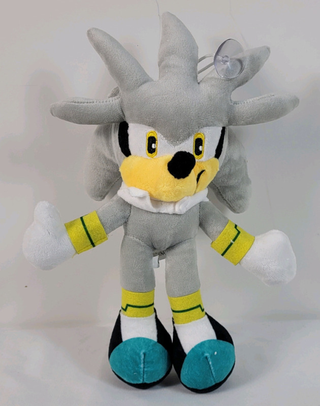 New - Sega Silver Sonic the Hedgehog Plush Doll . Measures 11" tall